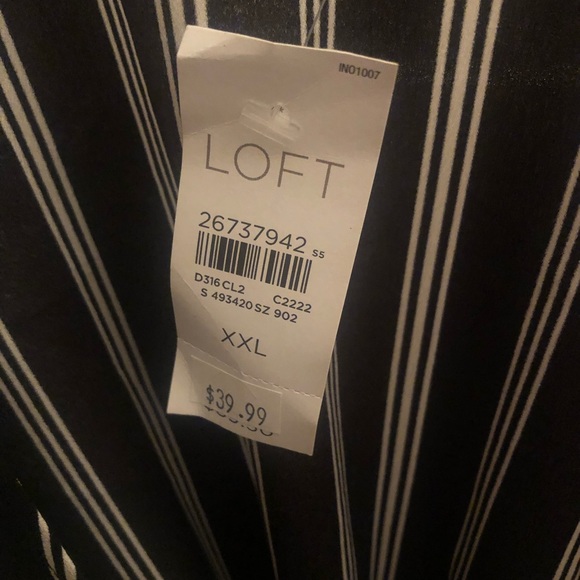 Loft black and white striped dress - Picture 2 of 5
